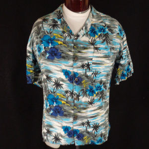 Vintage Pineapple Connection Rayon Aloha Shirt L